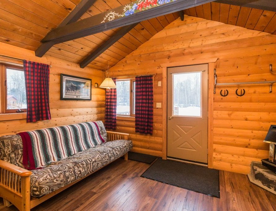 The Wolf Cabin rentals in Pigeon Lake, central Alberta. Bear Creek Cabins.