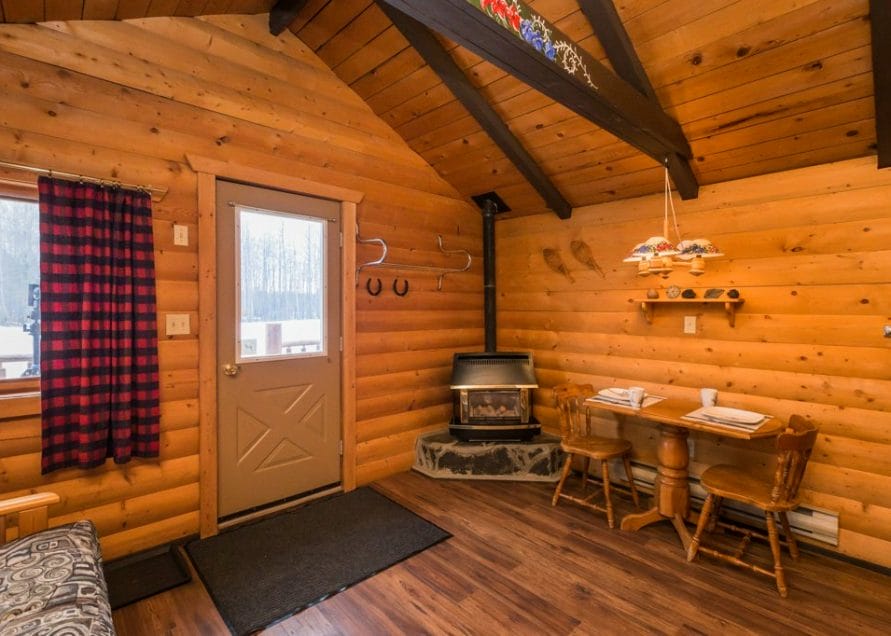 The Wolf Cabin rentals in Pigeon Lake, central Alberta. Bear Creek Cabins.