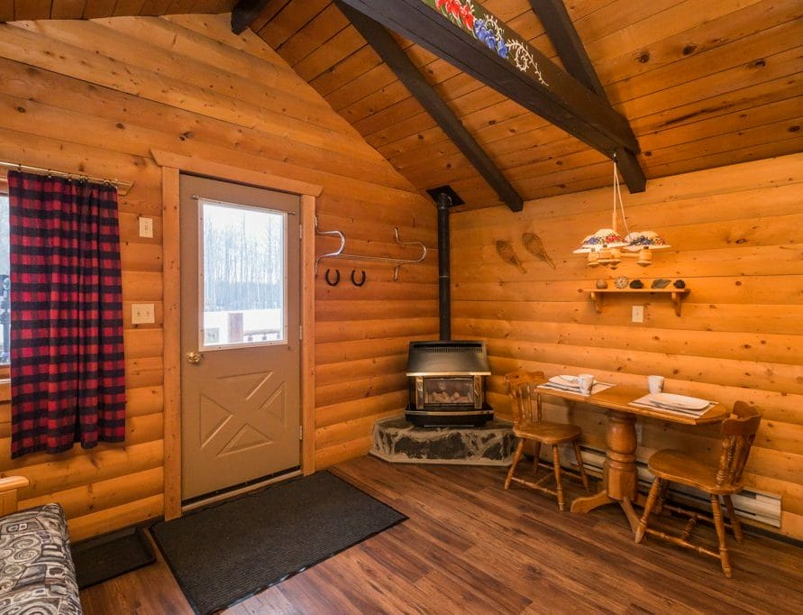 The Wolf Cabin rentals in Pigeon Lake, central Alberta. Bear Creek Cabins.