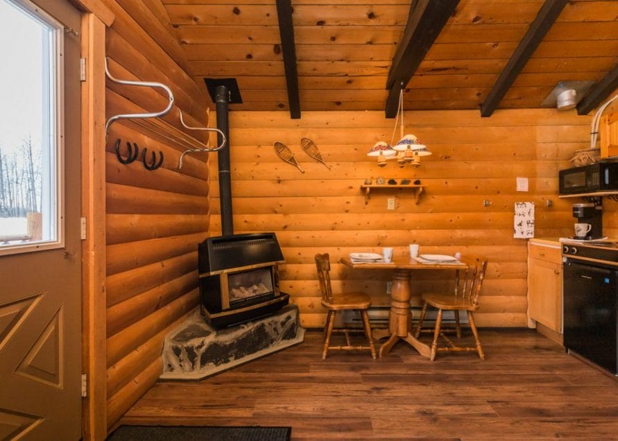 The Wolf Cabin rentals in Pigeon Lake, central Alberta. Bear Creek Cabins.