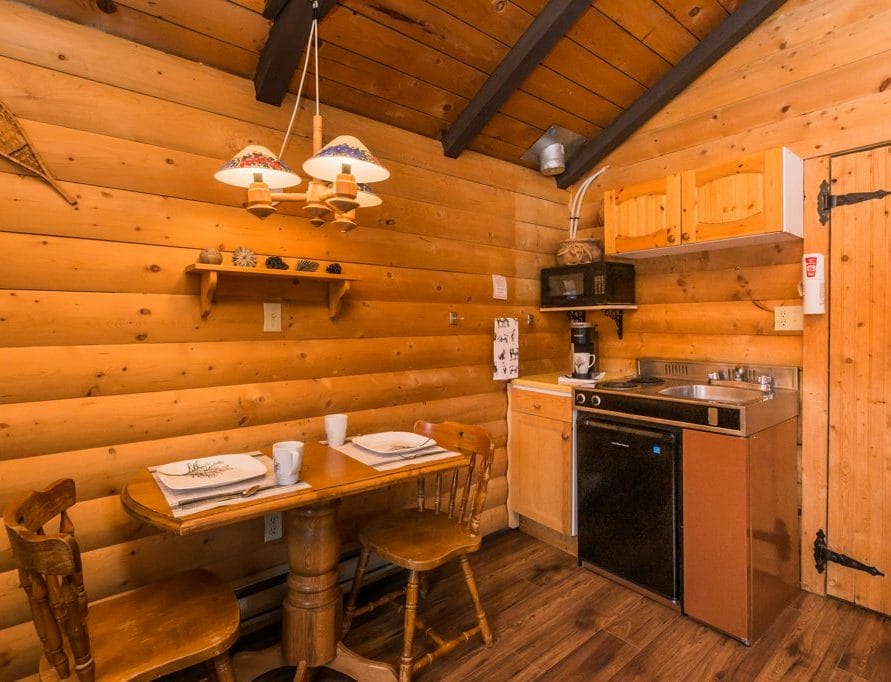 The Wolf Cabin rentals in Pigeon Lake, central Alberta. Bear Creek Cabins.