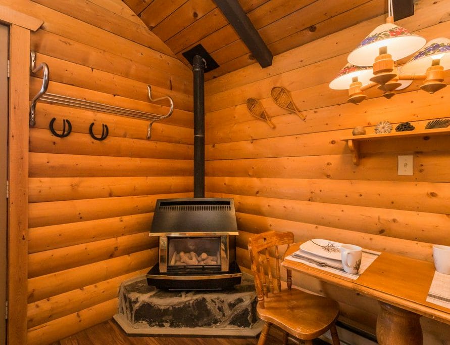 The Wolf Cabin rentals in Pigeon Lake, central Alberta. Bear Creek Cabins.